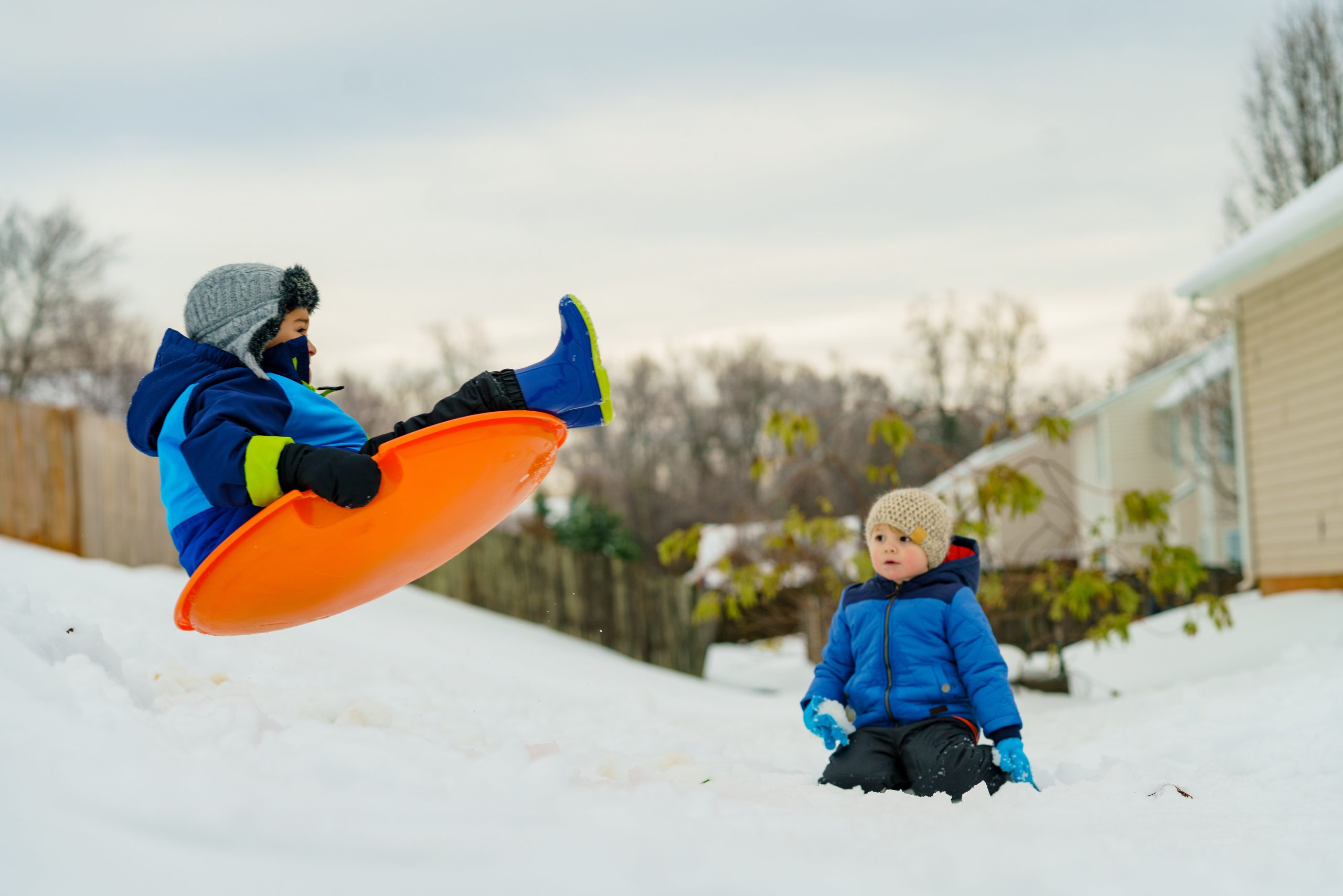 Picture of a child sledding